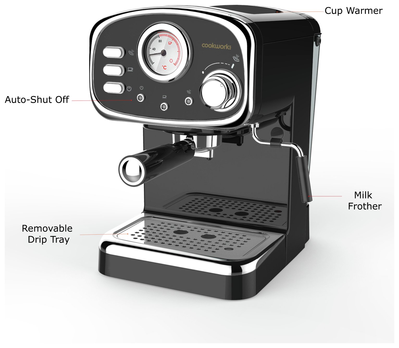 Cookworks CM5013BGS Espresso Coffee Machine Reviews Updated June 2024