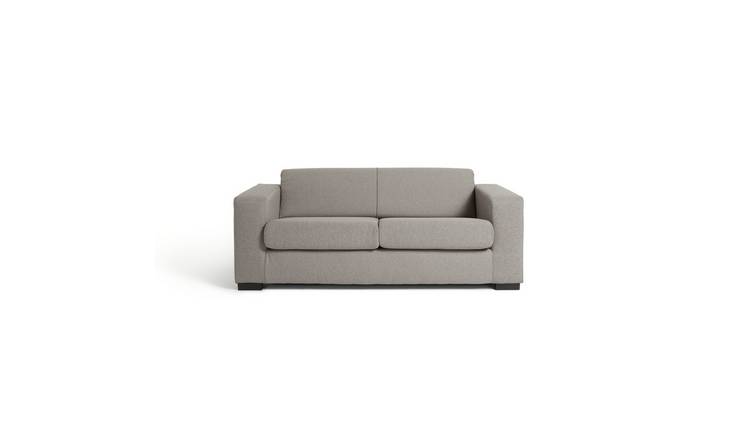Argos Home Ava Compact 3 Seater Fabric Sofa - Light Grey