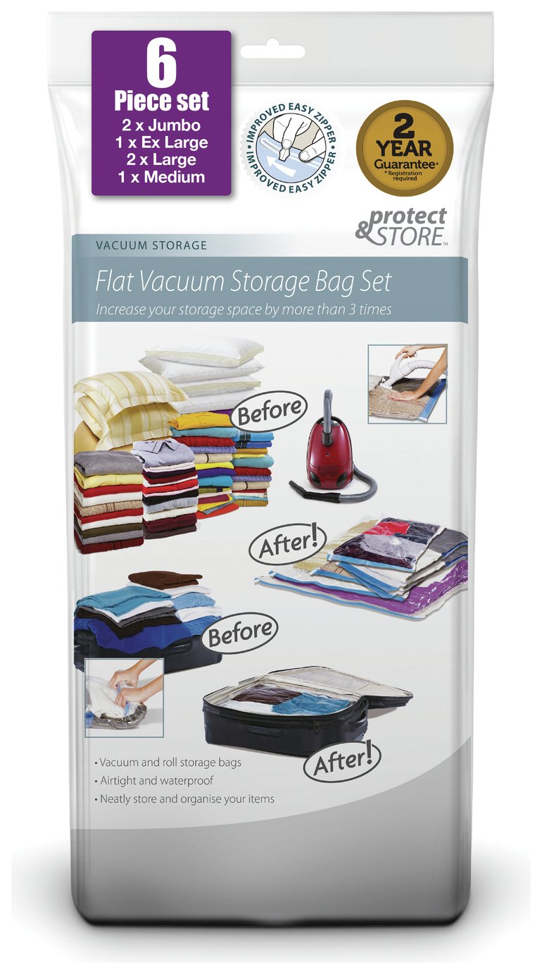Protect & Store Mixed Vacuum Storage Bags 6 Piece Set at Argos review
