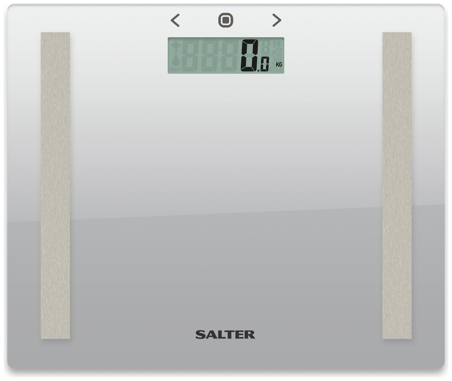 Salter Compact Glass Body Analyser Bathroom Scales - Silver