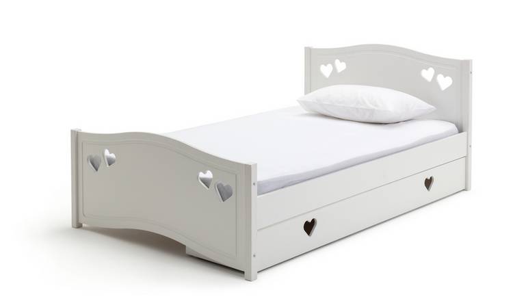Habitat Mia Small Double Bed with Drawer - White