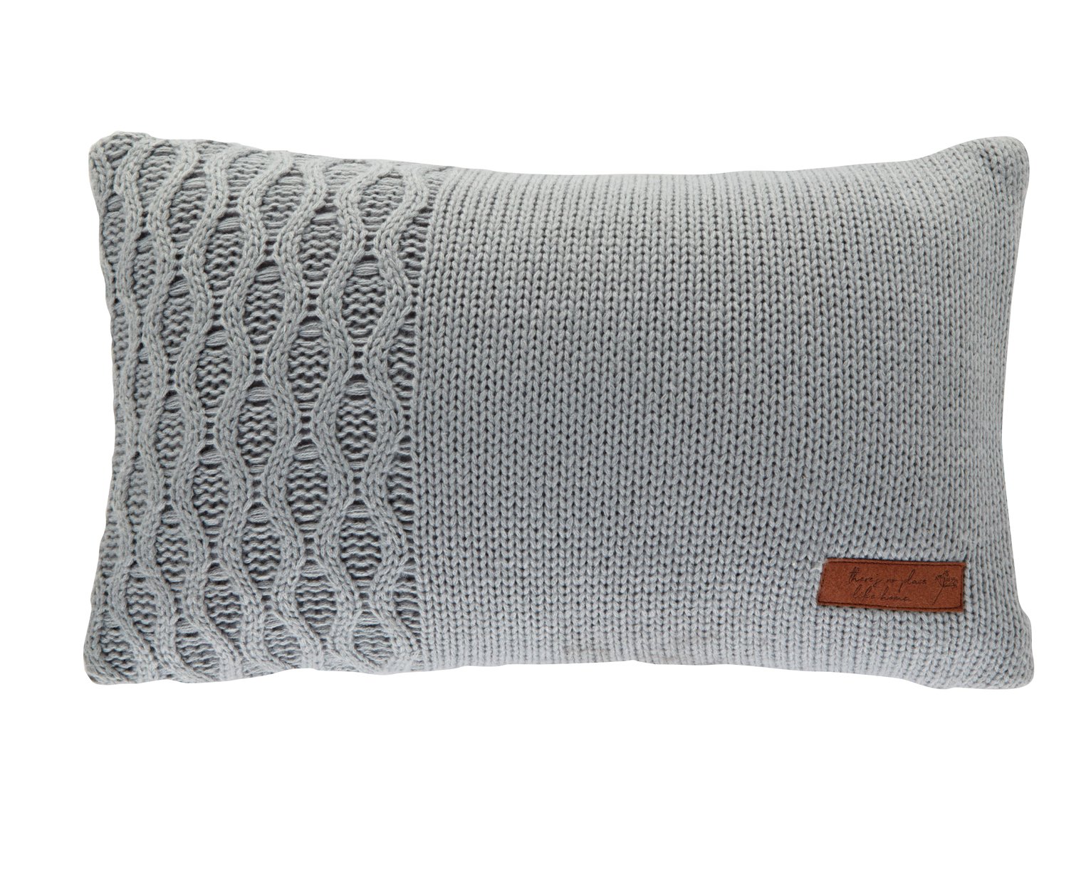Argos Home Knitted Cushion - Grey