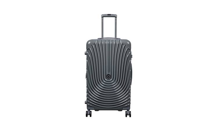 IT Luggage Radiating Expandable 8 Wheel Hard Medium Suitcase - Charcoal