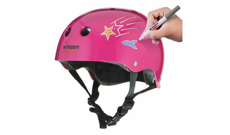 Wipeout Dry Erase 49-52cm Kids Bike Helmet - Pink