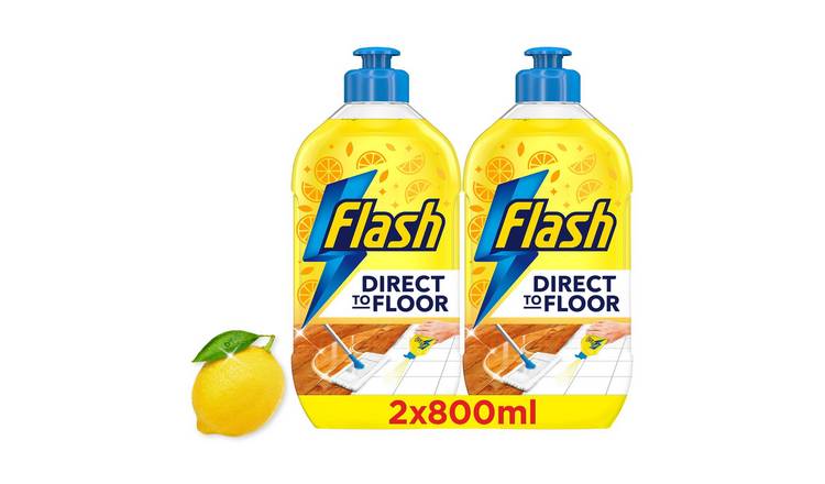 Flash Direct to Floor 800ml Lemon Twin Pack Cleaner