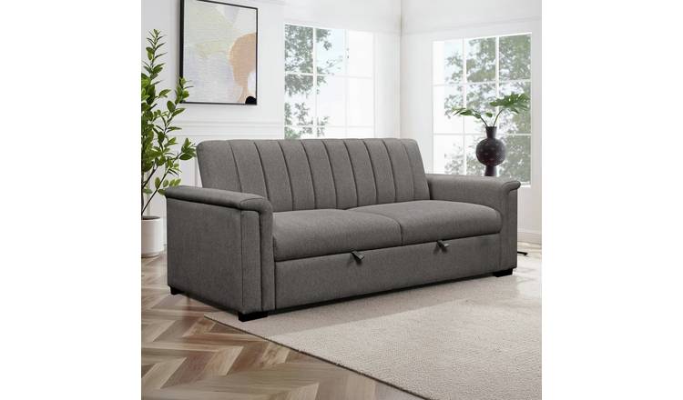 Dorel Charlotte Fabric 3 Seater Sofa Bed - Anthracite