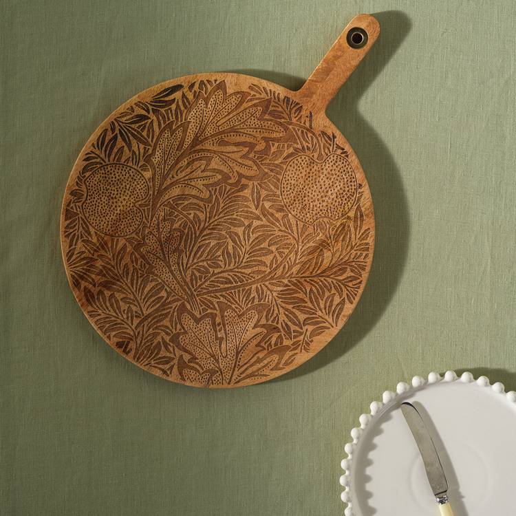 Habitat x Morris & Co. Wooden Round Serve Board 0
