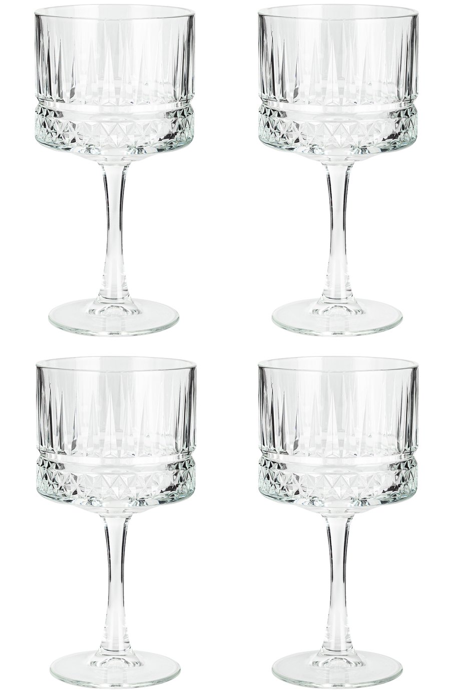 Habitat Pressed Set of 4 Gin Glasses