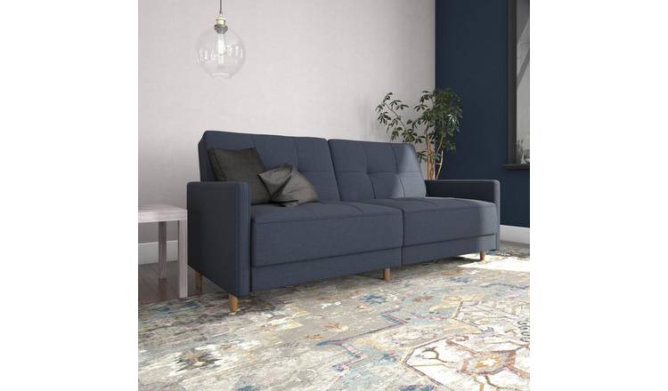 Dorel Andora Fabric Coil Sofa Bed - Navy Blue