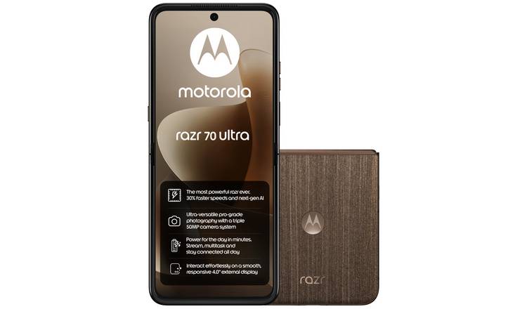 SIM Free Motorola Razr Ultra 70 5G 512GB AI Mobile Phone - Pantone Coco