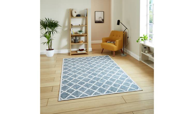 Think Rugs Washable Coral Grey Flatweave Rug - 152x230cm