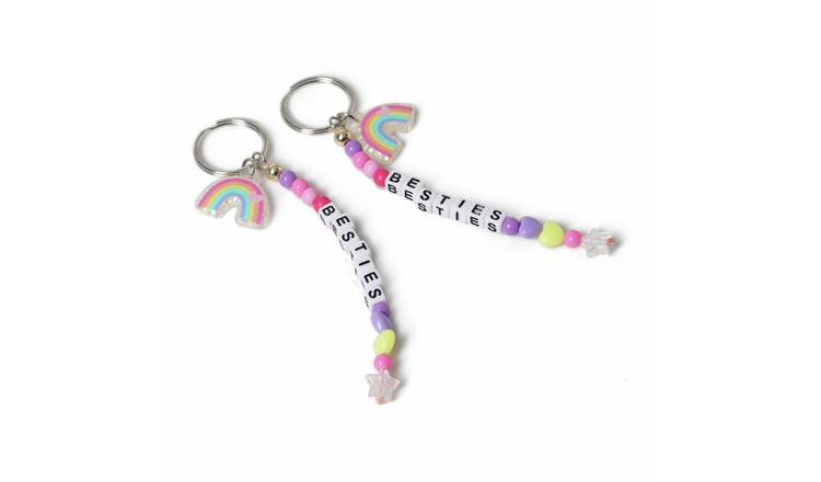 Flitzy BFF Rainbow Beaded Keyrings