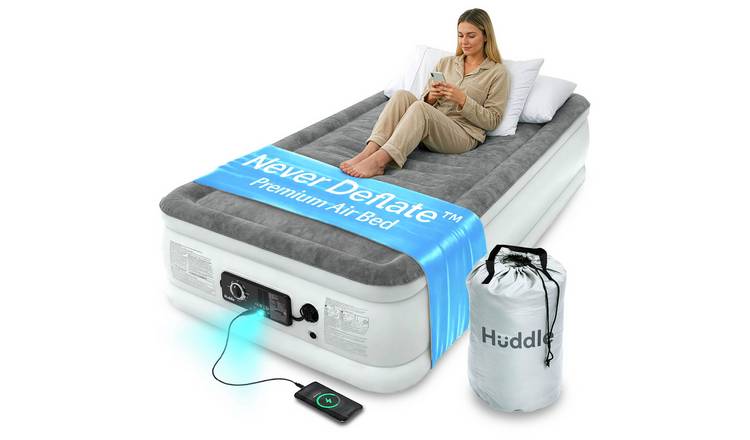 Huddle Living PVC Never Deflate Camping Air Bed - Single