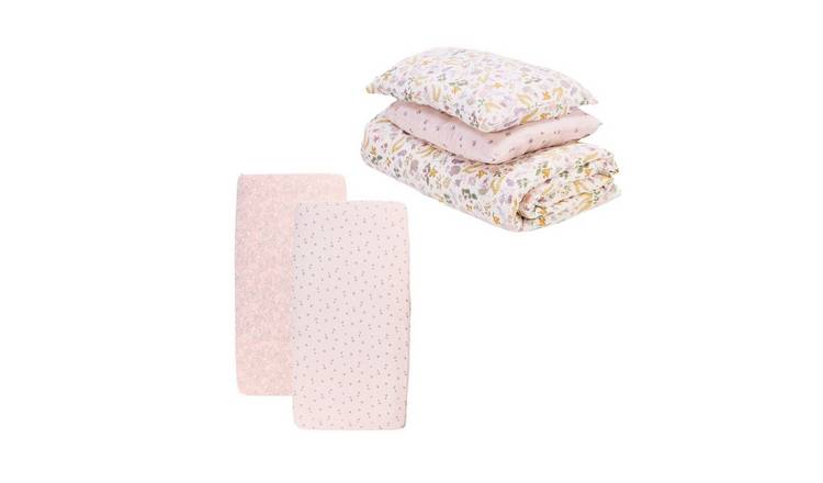 Tutti Bambini Tiny Tails Kids Pink Cot Bed Bedding Set