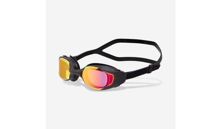 Decathlon Swimming Goggles Spirit Black Mirror Orange