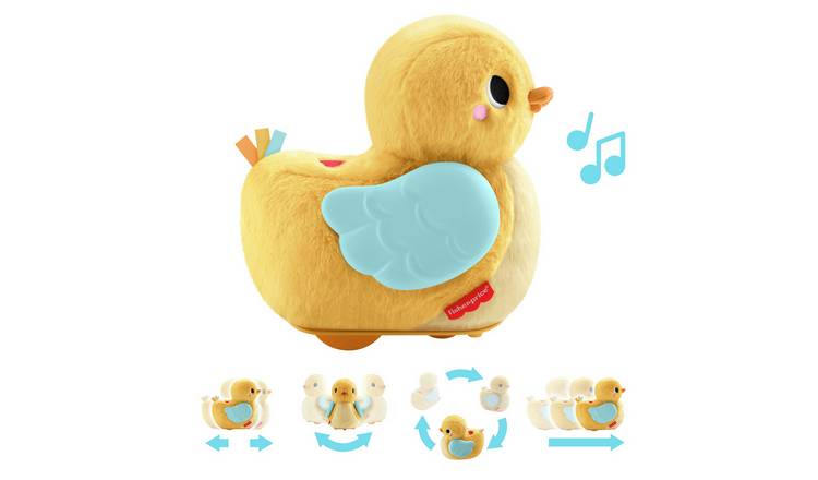 Fisher Price 4-in-1 Cuddle & Crawl Duck, Baby Musical Tummy Time & Crawling Toy
