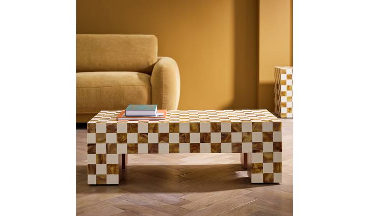 Habitat Chesset Coffee Table - Brown and Cream