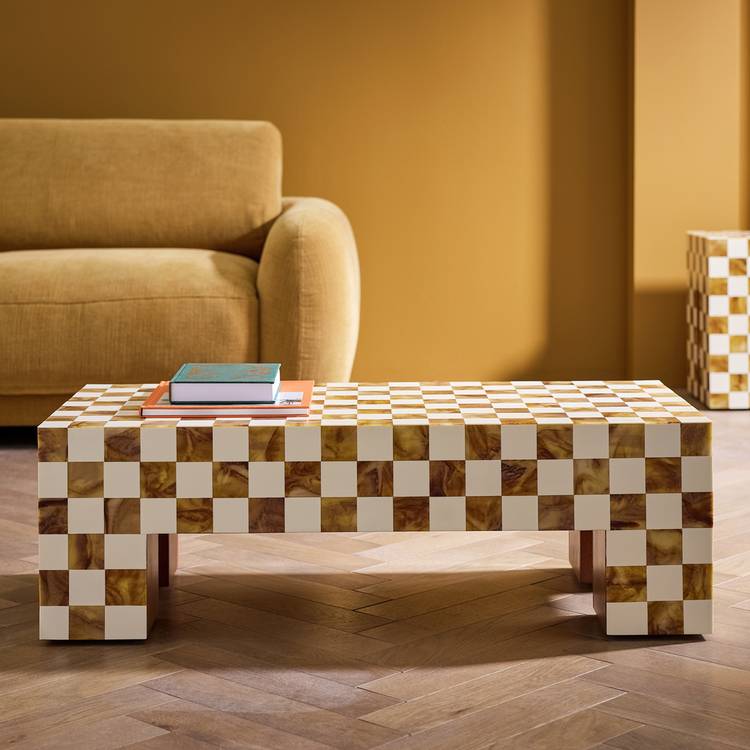 Habitat Chesset Coffee Table - Brown and Cream 0