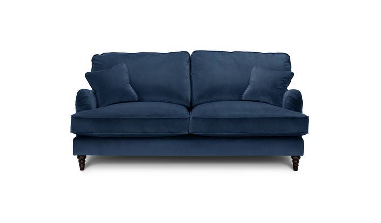 Habitat Matilda 3 Seater Velvet Sofa - Blue