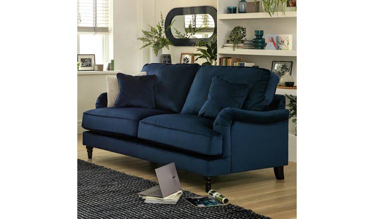 Blue chesterfield sofa deals argos