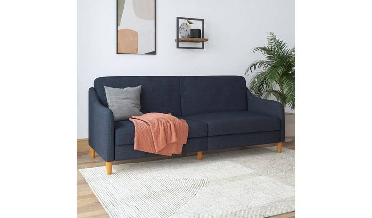 Dorel Jasper Fabric Futon Sofa Bed - Navy Blue