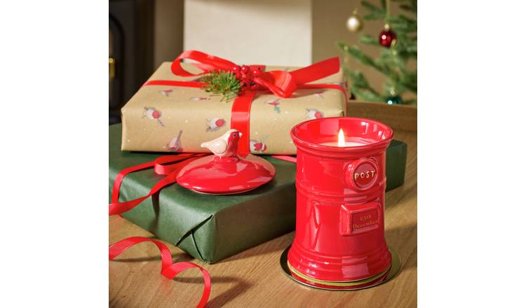 Argos Home Post Box Shaped Medium Candle - Christmas Spice