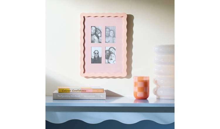 Argos Home Polaroid Pink Scallop Multi Aperture Picture Frame - 23x31cm