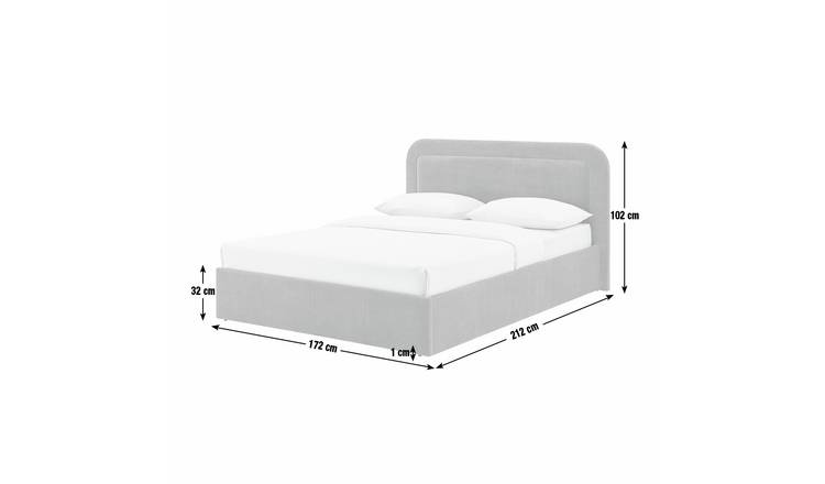 Habitat Jacey Kingsize End Lift Ottoman Bed - Mustard