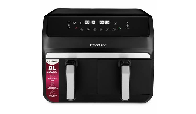 Instant Pot Vortex 8L Dual Air Fryer - Black & Silver