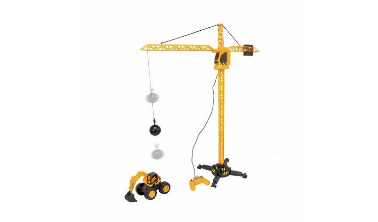 Teamsterz JCB Remote Control Tower Crane and Truck Playset