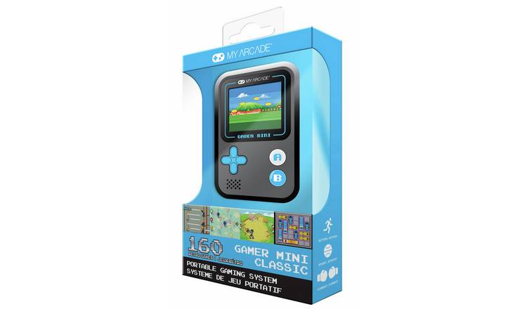 My Arcade Gamer Mini Classic Portable Retro Gaming System - Grey & Blue