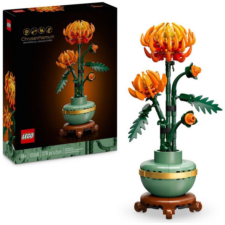 LEGO Icons Chrysanthemum Faux Flower Set for Adults 10368 0