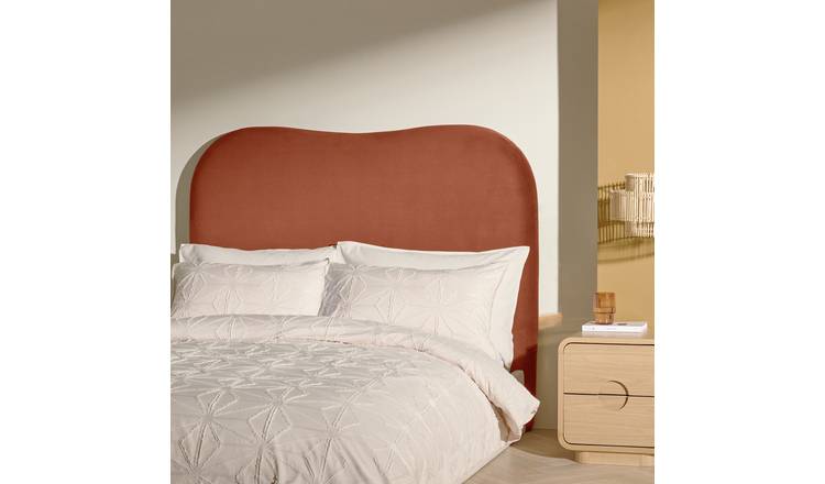 Habitat Mali Velvet Kingsize Headboard - Pink