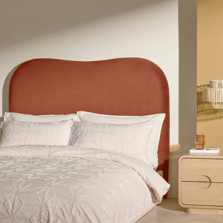 Habitat Mali Velvet Kingsize Headboard - Pink 0