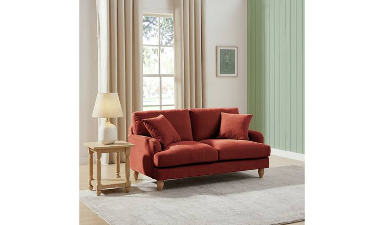 Argos Home Cynthia Fabric 2 Seater Sofa - Rust