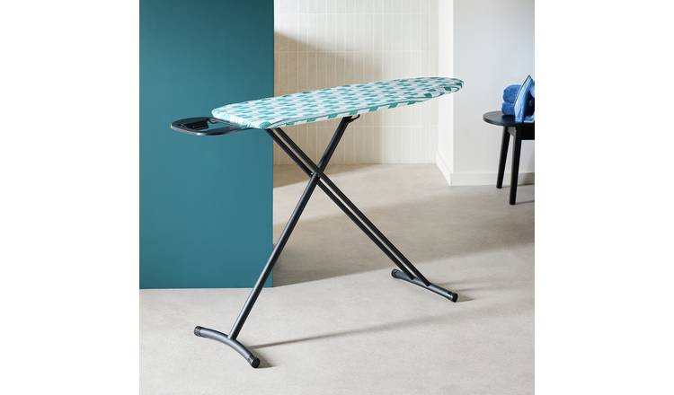 Habitat 124x38cm Mid Century Geo Ironing Board - Teal
