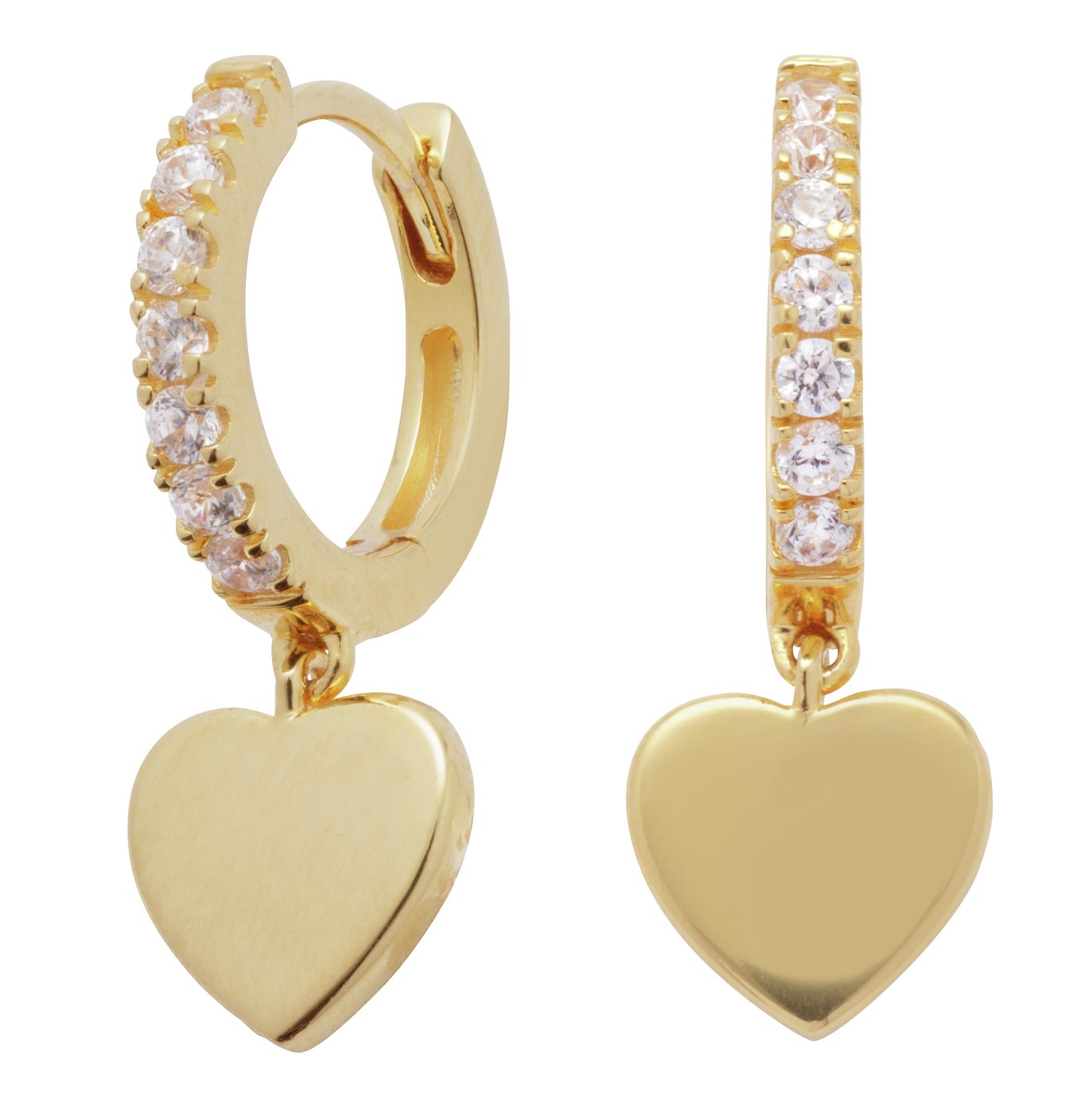 Revere 9ct Gold Plated Cubic Zirconia Huggie Earrings Review