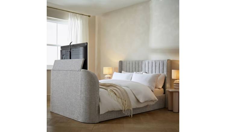 Argos Home Farnham Kingsize Ottoman TV Bed - Grey