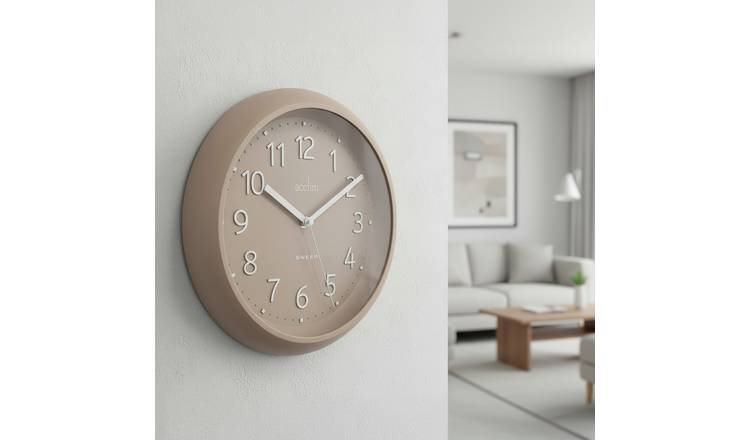 Acctim Retro Flood Mocha 30cm Wall Clock - Brown
