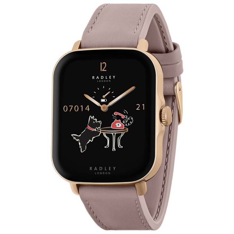 Radley Series 20 Pink Leather Strap Calling Smart Watch 0