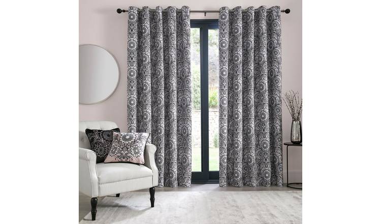 Laurence Llewelyn-Bowen Romilly Eyelet Curtains - Natural - 229x183cm