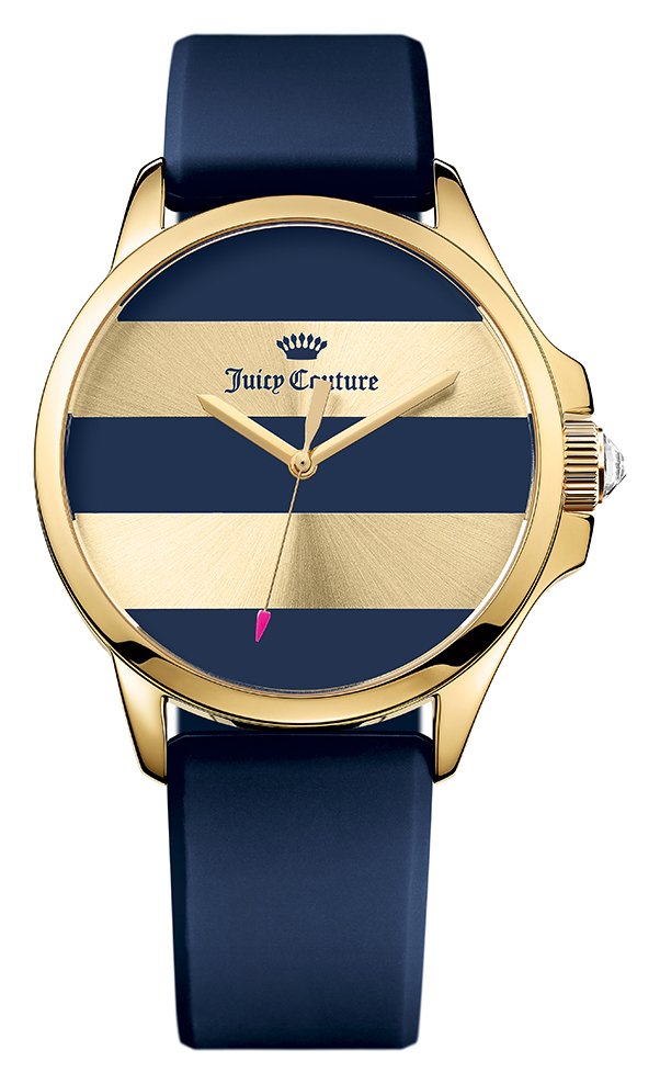 Juicy Couture Ladies' Jetsetter Blue Striped Dial Watch