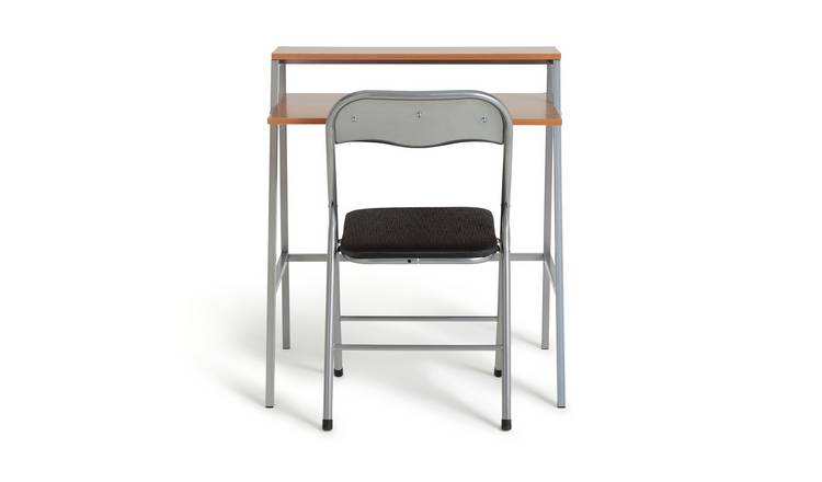 Folding office desk discount and chair set