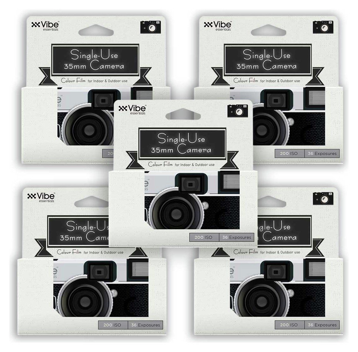 Vibe Single Use 36 Exposure Camera - 5 Pack