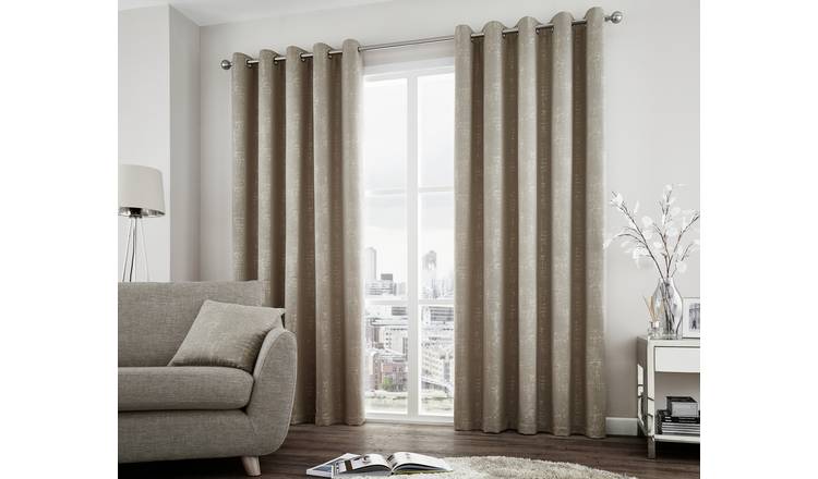 Curtina Solent Eyelet Curtains - 229x229cm - Stone