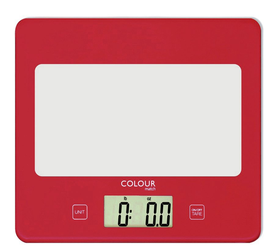 Argos Home Square Digital Kitchen Scale - Poppy Red