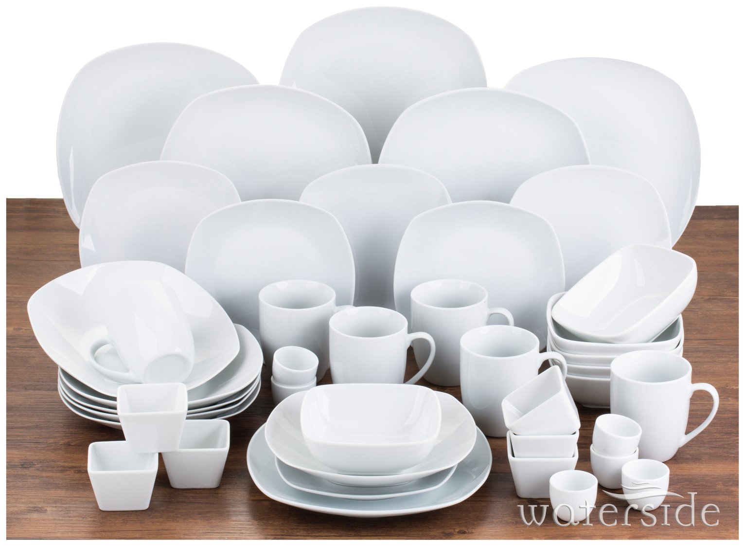 Waterside 42 Piece Porcelain Square Dinner Set Review