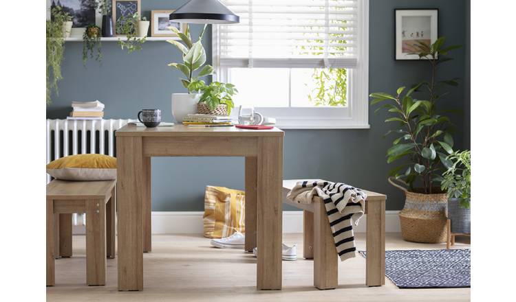 Argos bench table online set