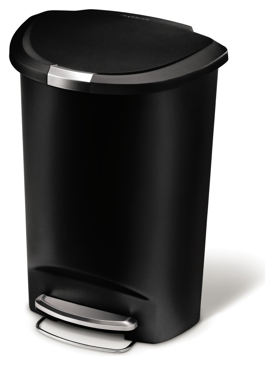 simplehuman 50 Litre Plastic Semi Round Pedal Bin review