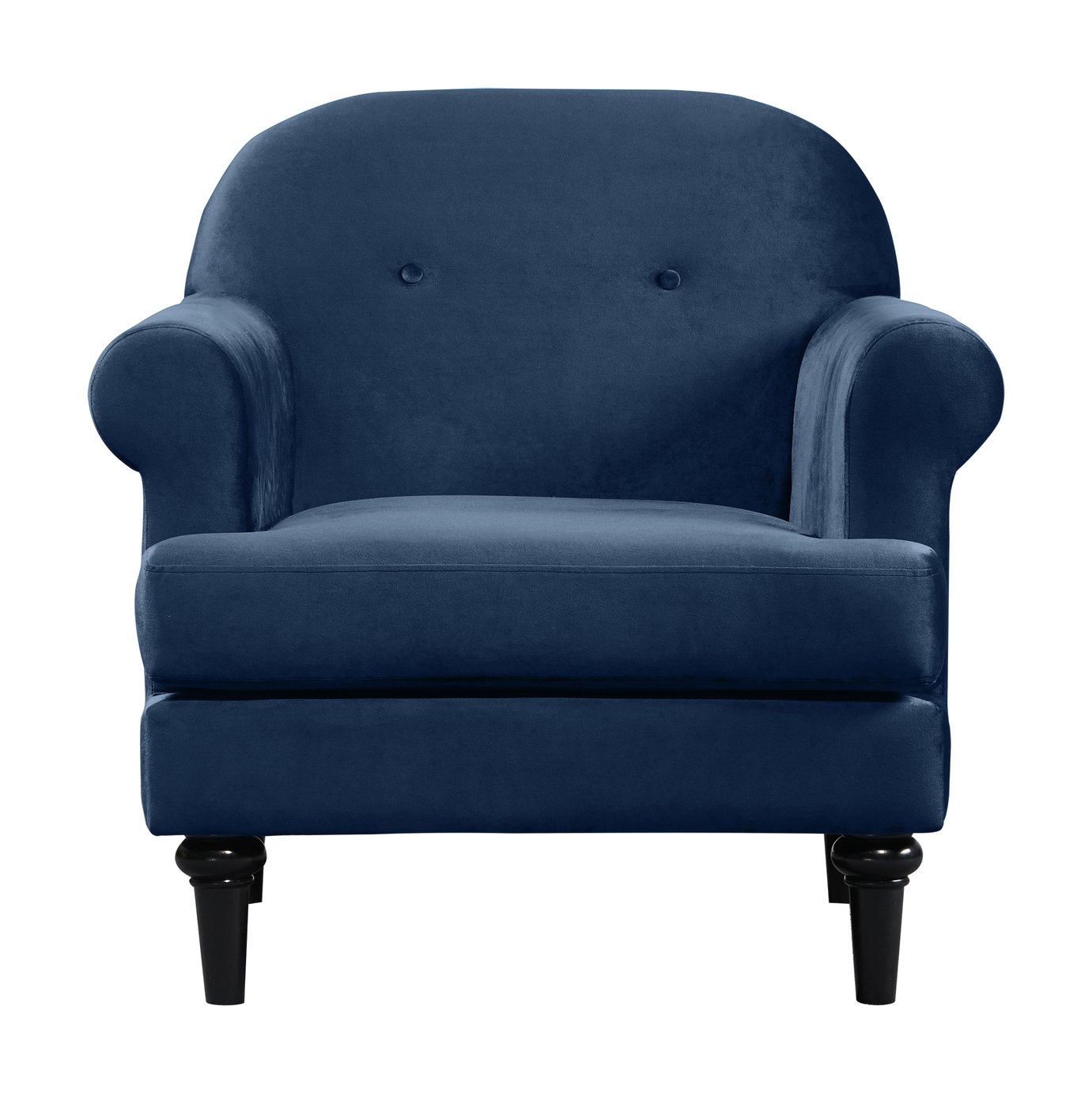 blue armchair